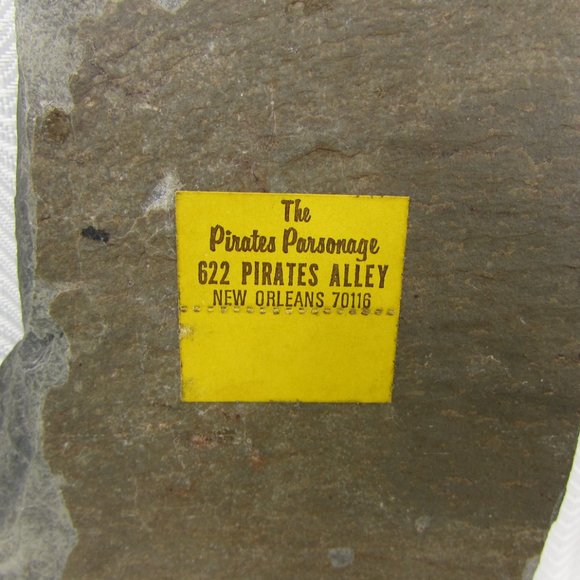 Pirates Alley New Orleans Hand Painted Rustic Slate Art Painting 3" x 6" - Picture 7 of 7